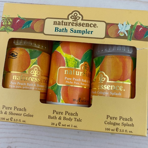 naturessence Other - Vintage Naturessence Bath Sampler Pure Peach Cologne Splash Bath Gelee Body Talc